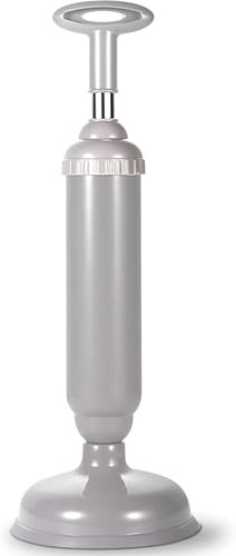 LEDSone Heavy-Duty Toilet Plunger with Ergonomic Handle | Powerful Clog Remover | 46cm Long Plunger for Effective Bathroom Drain Unclogging | Durable, Easy-to-Use, and Strong Suction for Quick Results