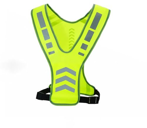 Nokwocy Gilet de Course réfléchissant avec Poche pour Femmes, Hommes et Enfants, Gilet de sécurité pour Le Cyclisme de Nuit, la Course, la Marche et Le Jogging (1 Pcs)