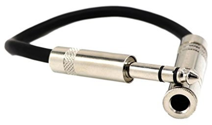 Pleayietoopiatiey 6.35 mm(1/4) Stereo Plug Male to 6.35 mm(1/4) Female cable