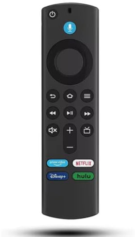 Télécommande de Remplacement pour Fire TV avec Boutons de Streaming, Compatible avec Fire TV Stick 4K/4K Max/Lite/Cube/Commande vocale