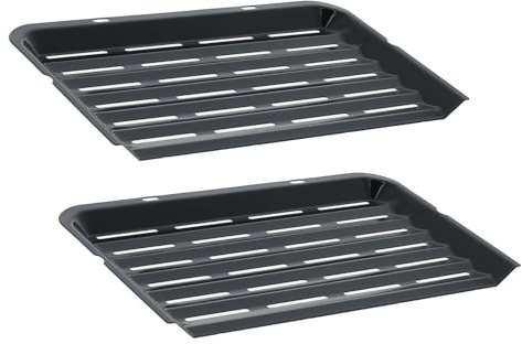 Masterpart Herd-Ofen-Grillschale, schwarz, emailliert, passend für Siemens-Herde und Backofen, 00577715