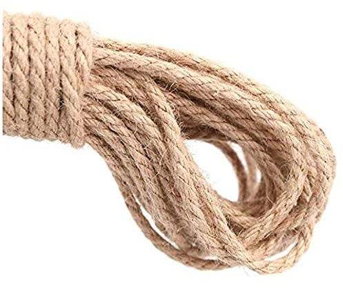 LRFNKCT Corda, spago, Corda di Iuta, spago di Iuta, Corda di Canapa, spago di Iuta Resistente, Corda di Canapa Spessa for lavori artistici, Decorazioni Fai da Te, Confezioni Regalo