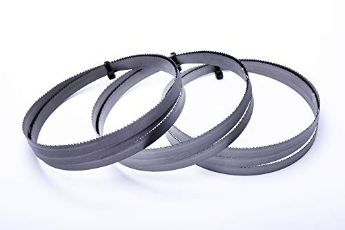 Juego de 3 hojas de sierra de cinta bimetálicas M42 (1638 x 13 x 0,65 mm, 10-14 ZpZ)