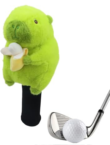 Holdes Protezione testa del club di golf, copertura del driver in peluche animali per uomini e donne, equipaggiamento di protezione del fumetto in peluche per golfisti uomini donne lui lei