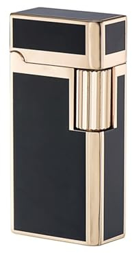 Accendino retrò in metallo a cherosene, antivento, fiamma morbida, corpo finemente intagliato, accensione laterale scorrevole, riutilizzabile, adatto for collezionismo/lavoro/regalo(Black)