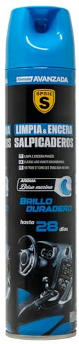 SPSIL Limpiador Abrillantador para Salpicaderos de Coche - Protección UV 28 Días y Efecto Antipolvo - Spray para Plásticos, Vinilos, Cuero Interior - Limpieza Profunda Marino 750ML