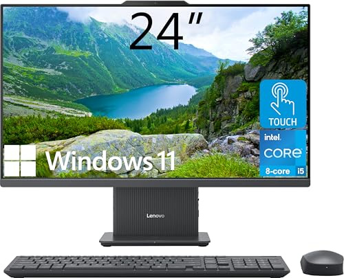Lenovo IdeaCentre All-in-One Desktop Computer, 24 FHD Touchscreen, 8-core Intel Core i5-13420H Processor, 32GB DDR5, 1TB SSD, Wi-Fi 6, HDMI in&Out, Wireless KB&Mouse, Windows 11 Home