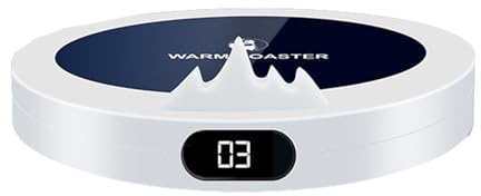 Muggvärmare - för varma drycker med 3 temperaturnivåer, kaffevärmeplatta med kontakt och automatisk avstängning | för hemmakontor resor och lunch