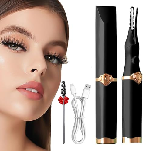 Beheizbare Wimpernzange,Electric Eyelash Curler Beheizter Wiederaufladbarer mit 3 Temperaturmodi USB-Wimpernzange Tragbarer Lash Curler für Alle Wimpern Natürliche Curling Schneller, Lang Anhaltende