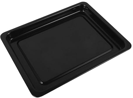 Happyyami Bandeja y Uso Versátil Negra para Hornear Rectangular Esmaltada de 34x26x2.5cm Gran Capacidad para Pastelería y Cocina