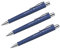Faber-Castell Kugelschreiber Poly Ball 241151 blau Druckkugelschreiber mit Großraum Mine, 0,5mm M, ergonomische Dreieckform, Rutschfester Schaft, Metallclip, dokumentenecht, Blau - Pack mit 3 Stück