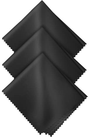 LetsSwipeThat® 3 Pack 20x20cm Brillenputztücher Mikrofaser - Brillenputztuch Microfaser Optikerqualität - Brillenreinigungstücher für Streifenfreies Brillenputzen