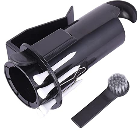 Perfeclan Golfzubehör Portable, versetzbare Aufbewahrung Golfball-Teehalter Portable, versetzbar mit Bürste Ballhalter Clip mit Nylonbürste mit Nylonbürste für den Sport