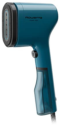 Rowenta PurePop Handheld Steamer for Clothes 1.5 Lbs 15 Second Heatup, 2.3 Oz Capacity 1150 Watts Portable, Ironing, Fabric Steamer, Garment Vacation Essentials, Travel Must Have Blue DR2020 DR2020U1