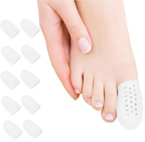 Protezione Dita Piedi, 10 pezzis Protezione Alluce, Traspirante Protezione Piedi in Silicone, Per Prevenire Vesciche, Calli, Perdita Di Unghie Dei Piedi, Ridurre l'attrito e alleviare il dolore