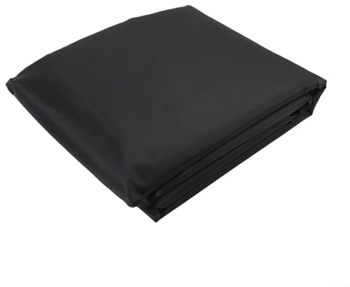 BlissfulAbode Housse de coffre de jardin imperméable en tissu Oxford 210D avec cordon de serrage et attaches à dégagement rapide pour protection de meubles de jardin, disponible en 3 tailles Noir (M)