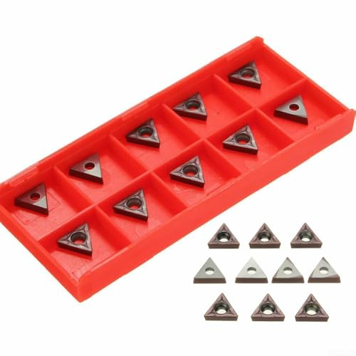 Zilimontt TCMT 731 Insertos de carburo de grado C6 para herramientas de torneado de torno, soportes de 1/4 y 5/16 pulgadas, grosor de 2 mm, longitud lateral de 10 mm, acero de acabado, hierro fundido