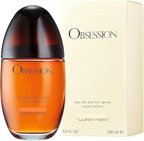 OBSESSION FOR WOMEN Eau de Parfum Spray, 100ml, Long-lasting Fragrance with Orchid, Vanilla and Musk Notes, Glass Bottle, Luxury Perfume for Adult Women
