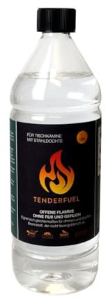 Tenderflame Sicherheitsbrennstoff Tenderfuel 1 L, für Tisch/Terrassenfeuer Winterterrasse