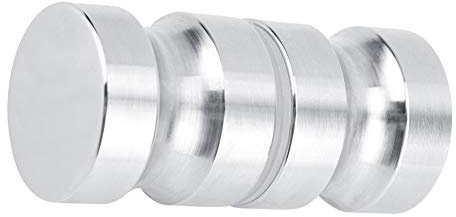 Poignée De Porte En Verre Double Face Ronde En Acier Inoxydable Pour Salle De Bain