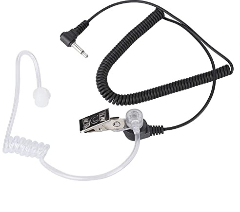 Diyeeni 3.5mm Walkie Talkie Kopfhörer, Two Way Radio In Ear Headset mit PTT Mic, Acoustic Tube, Transparent Funkgeräte Security Earphones für CB Radios
