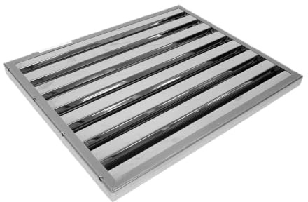 AllSpares Metallfettfilter Flammschutzfilter Typ B für Dunstabzugshauben aus Edelstahl AISI 304 | Effektiver Fettfilter für Gastro Abzugshaube | 500 x 400 x 25 mm