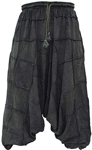 Gheri - Pantaloni harem da uomo in cotone leggero, stile patchwork C Large