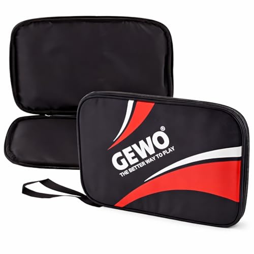 GEWO Einzelhülle Master - Robuste Tischtennisschläger-Hülle für einen Schläger - Nylon Tischtennis-Tasche mit gepolstertem Schlägerfach - Rundum-Schlägerschutz mit Trageschlaufe, 32cm
