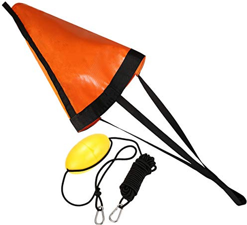 MOOCY Sea Anchor Drift Sock,24”/32”/42” Parachute Drift Anchor with Harness Buoy for Marine Boat/Yacht/Jet Ski/Inflatable/Power Boat/Sail Boat