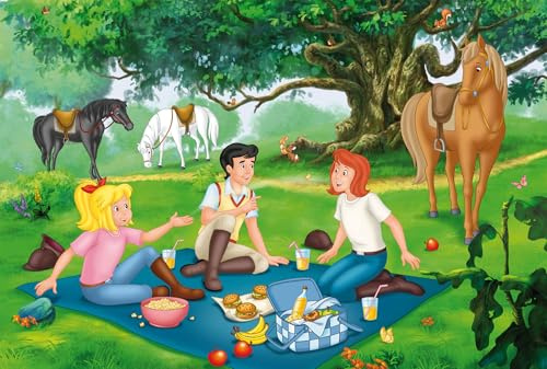 Schmidt Spiele 56569 Bibi & Tina, Picknick an der Alten Eiche, 100 Teile Kinderpuzzle