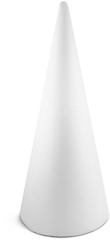 Netuno 1 Stück Styroporkegel 40 cm weiß Polystyrol Schaumkegel Rohling für Kränze DIY Basteln Modellbau Kunstprojekte Weihnachtsdeko Weihnachtsbaum Tischdeko Schaumstoff Dekoration