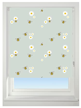 Bumble Bee and Daisy Blackout Roller blind (60 cm)