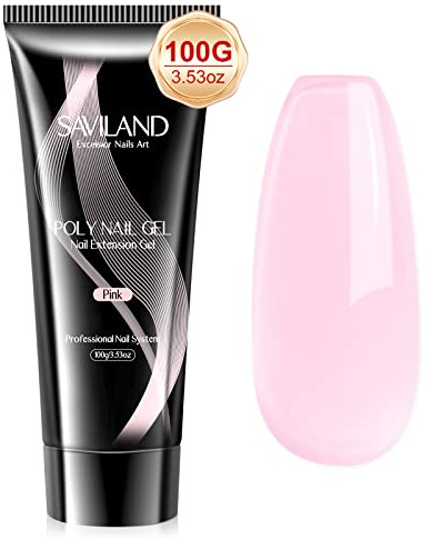 Saviland Poly Nail Extension Gel: 100ml Extension Builder Acrylic Polygel Acryl Gel Nägel für Gelnägel Nagelverlängerung Nägel Nail Art French Gelnägel Nagelstärkung Verdickungs Aufbaugel Rose | 100ml Extension Builder Acrylic Polygel Acryl Gel Nägel für Gelnägel Nail Art French Gelnägel Nagelstärkung Verdickungs
