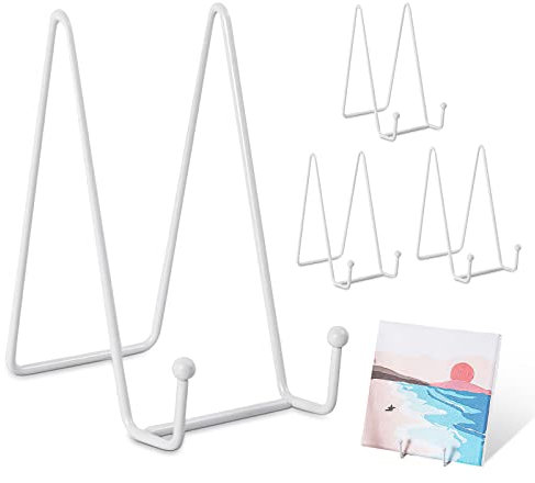 Metall Tellerständer, 6 Zoll Tellerhalter Ständer Metall Eisen Staffelei Aufsteller Display Eisen Staffelei fuer Teller Bilderständer Tellerhalter Ständer für Foto Bücher Dekorative Tellerschale