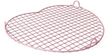 XMING Rose Gold Cooling Rack Cake & Bread Non-Stick Heart Shaped Cooling Rack Drying Net Large Baking Tools
