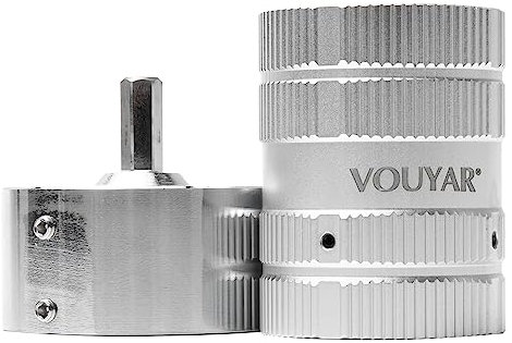 Vouyar Escariador de tubo de 1/4 a 1-5/8 pulgadas con adaptador para taladros, herramienta de desbarbado interior/exterior para PVC, tubo de cobre, herramienta de biselado de tubo
