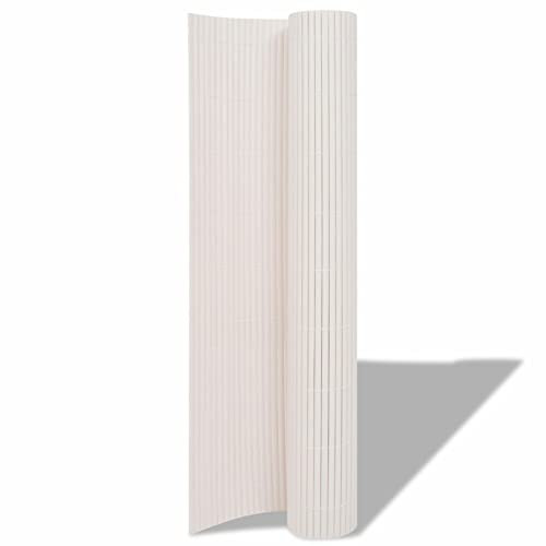 Homgoday Clôture de Jardin PVC Blanc 90x500cm, Résistante aux Intempéries