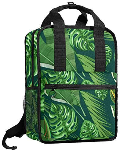 Lässiger Rucksack für Damen und Herren,klassischer Basic-Rucksack,Bananenbaum, Palme, grün,College-Rucksack Kleiner Tagesrucksack