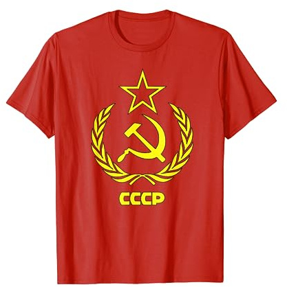 Maglia CCCP Comunista con Falce, Martello e stella rossa Maglietta