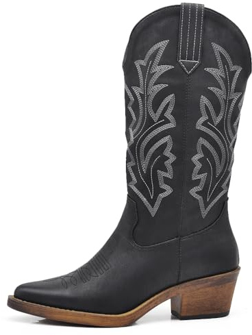 IF Fashion Stivali Stivaletti Texani Cowboy Western Scarpe da Donna Punta Camperos Etnici C19004-4
