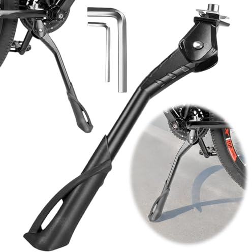 HOSPAOP Fahrradständer 24–29 Zoll, Höhenverstellbar Fahrrad Ständer rutschfest Seitenständer für E-Bike Mountainbike, Rennrad, Trekkingrad, Cityrad, Pendlerfahrräder