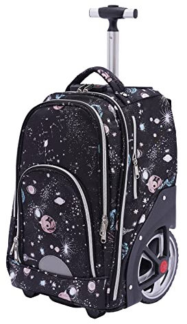 vinnyooc 45 Liter Laptop-Trolleys Business Trolley Rucksack Reiserucksack Handgepäck Rucksack Trolley Schultrolley Laptop Notebook Trailer DREI Arten Zu Tragen DREI Zollcode-Schlösser 7 Zoll Rad