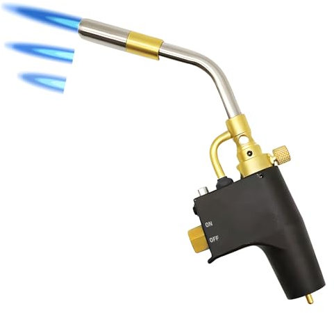 MAPP Propane Torch, Portable Gas Torch High-Intensity Trigger Start Heavy Duty Plumbing Soldering Brazing Blow Torch for Welding, Searing Steak, Barbecue