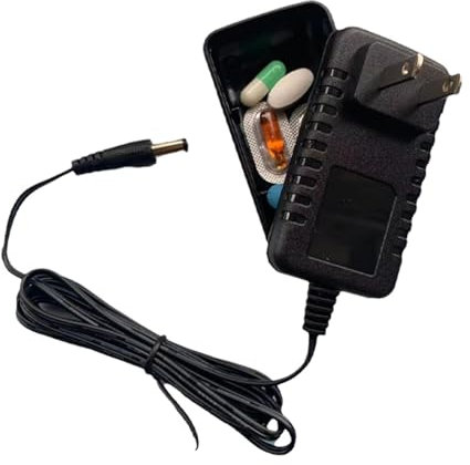 Déviation de prise murale, fausse boîte de dérivation de prise de chargeur, Coffre-fort de dérivation de chargeur de prise murale, Support de stockage d'argent en forme de fausse prise pour voyager, a