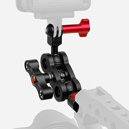 Support de Caméra à Bras Magique Réglable avec Double Rotule à 360°, Bras Magique à Friction articulé avec Vis 1/4 pour Moniteur, Cage de Caméra, Lampe Vidéo, pour ACT4 Instant