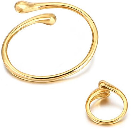 SSKHE Damen Armreif Manschette Armbänder Gold Armband für Frauen Verstellbare Armbänder Offenes Metallarmband Mehrschichtiger Kreuz Draht Armreif Manschette Armreif Armbänder für Frauen, Die Produkte