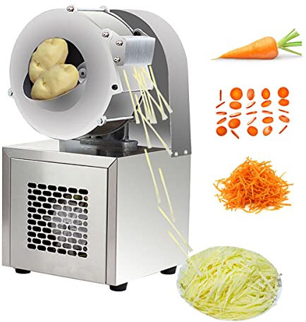 Kitchen Food Processing, Commercial Automatic Vegetable Cutting Machine, Multifunctional Electric Grater, 2-5mm Adjustable Thickness, Carrot Ginger Slicer for Onion Ginger Lemon Cabbage