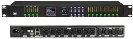 Professional Stage Digital Audio Processor 32Bit 16Band AUTO EQ With AES Input Output FIR Speaker Audio(4 IN 8 OUT)