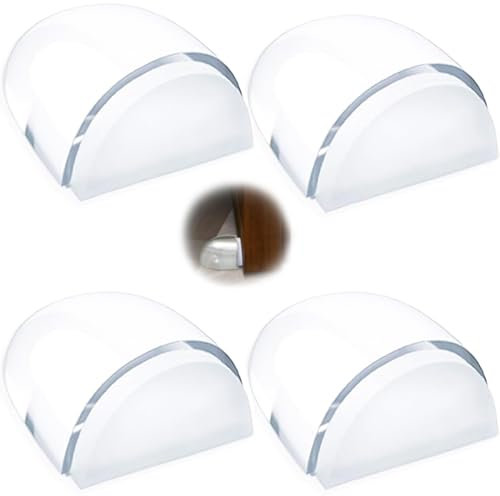 luckaide Türstopper Boden Kleben, 39x41x20mm Türstopper Boden, 4 Stück Transparent Türstopper Boden Selbstklebend Türstopper zum Kleben für den Boden für alle Hartböden Zum Schutz Von Wand und Möbel