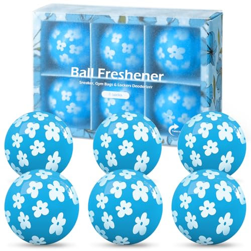 SCENTORINI Shoe Deodorizer Balls, Linen Scented Deodorizing Balls for Sneakers Trainers Lockers Wardrobes, 6 Pack